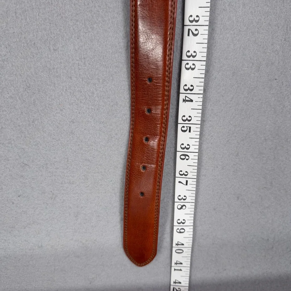 Bosca Leather Belt Mens 36 Brown Classic Dress Professional